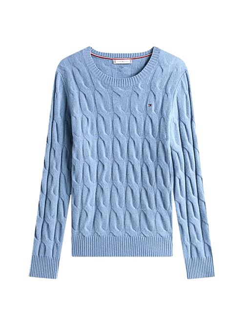 Maglioncino in lana a trecce Tommy Hilfiger | WW0WW43586C2B